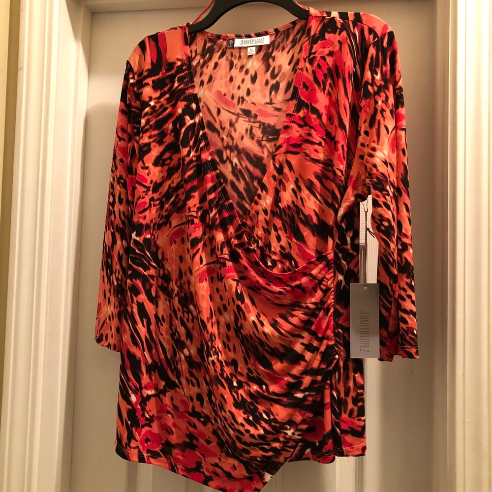 Jennifer Lopez Wrap Shirt
